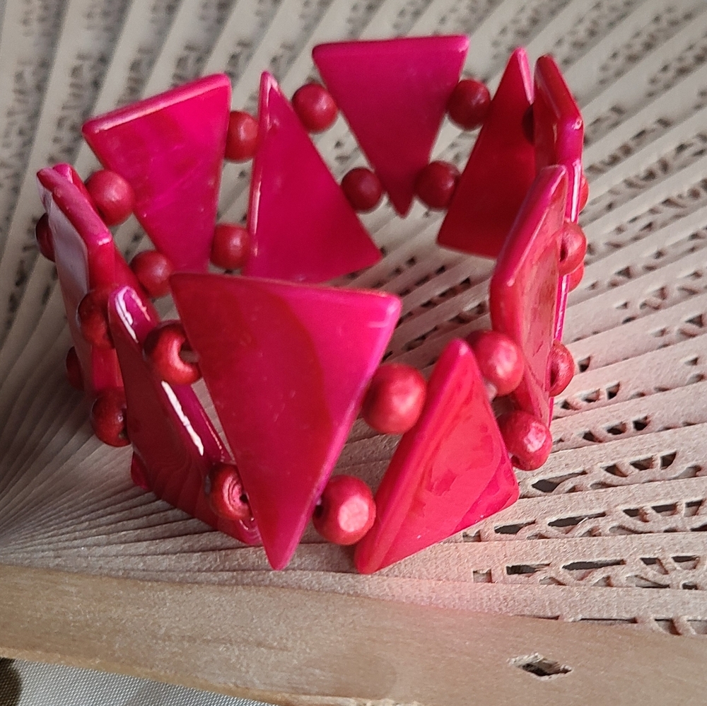 90s Style Bracelet Pink With Purple Tint So Prettty - Picture 3 of 6